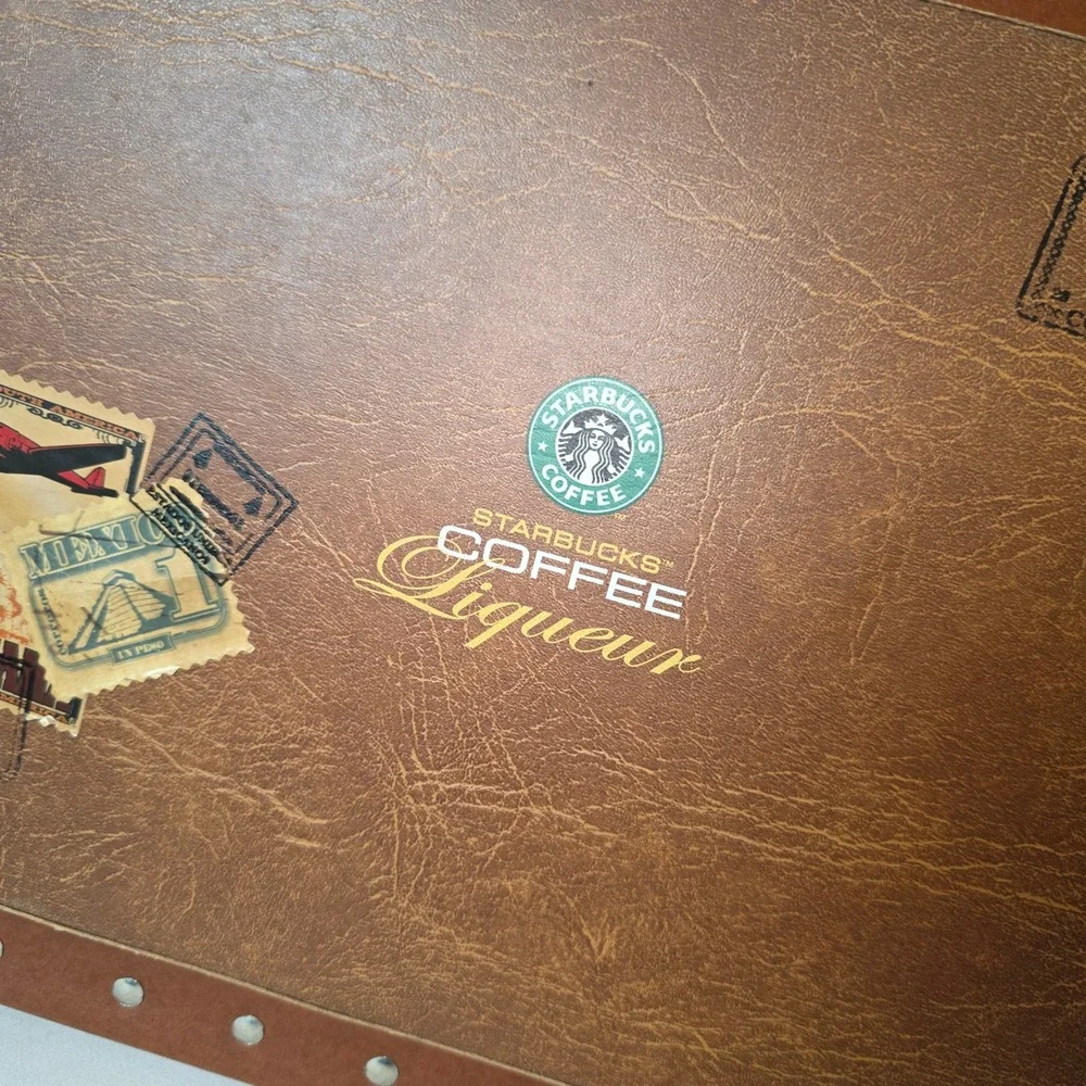 Rare Vtg Starbucks Coffee Liqueur Promotional Style Steamer Trunk Display Case